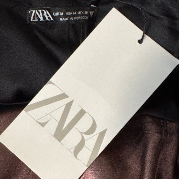 NWT ZARA METALLIC BRONZE ROSE GLAM MINI DRESS GORGEOUS BODYCON COCKTAILS MEDIUM - Picture 7 of 10